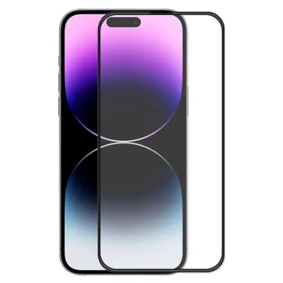 [BULK 1st] iPhone 14 Pro Härdat Glas Skärmskydd - Svartkant