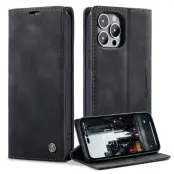 CaseMe Matte Wallet Style (iPhone 14 Pro) - Blå