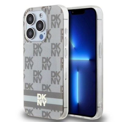 DKNY iPhone 14 Pro Mobilskal Magsafe IML Checkered Mono