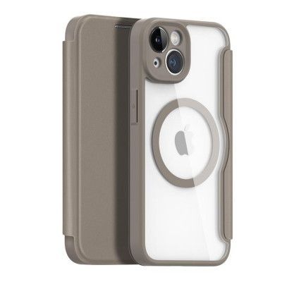Dux Ducis iPhone 14 Plus Plånboksfodral Magsafe Skin X Pro - Beige