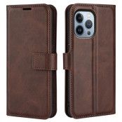 Flip Folio iPhone 14 Pro Plånboksfodral - Mörkbrun