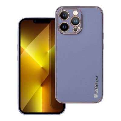 Forcell iPhone 14 Pro Skal Läder Konstläder Blå