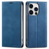 FORWENW iPhone 14 Pro Plånboksfodral Konstläder - Blå