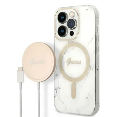 Guess iPhone 14 Pro Mobilskal MagSafe MagSafe Marble