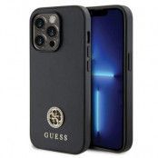 Guess iPhone 14 Pro Mobilskal Strass Metal Logo - Svart