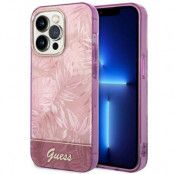 GUESS iPhone 14 Pro Skal Jungle Collection - Rosa