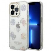 GUESS iPhone 14 Pro Skal Peony Liquid Glitter - Clear