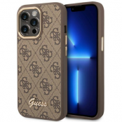 GUESS iPhone 14 Pro Skal Vintage Gold Logo - Brun