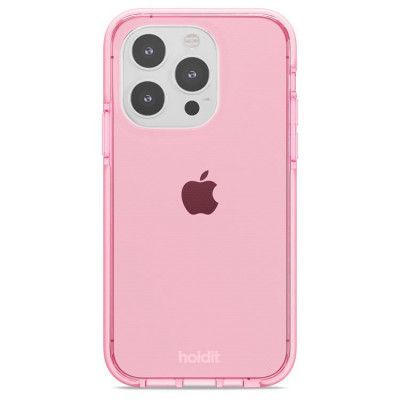 Holdit iPhone 14 Pro Skal Seethru - Bright Rosa