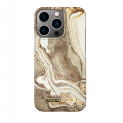 Ideal Of Sweden iPhone 14 Pro Skal Fashion - Golden Sand Marble