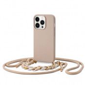 Tech-Protect iPhone 14 Pro Skal med Halsband Icon Chain - Beige