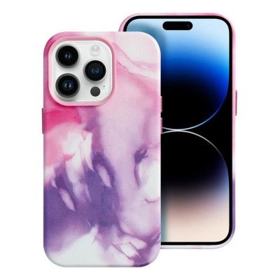 iPhone 14 Pro Magsafe Mobilskal Läder - Lila Splash