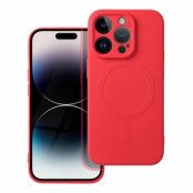 iPhone 14 Pro Magsafe Skal Silikon - Röd
