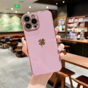iPhone 14 Pro Mobilskal Four Leaf - Lila