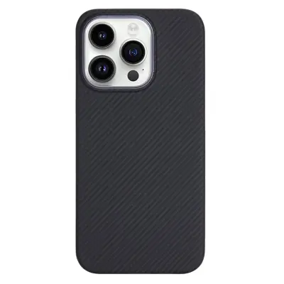 iPhone 14 Pro Mobilskal Magsafe Aramid Fiber 600D Fine - Svart