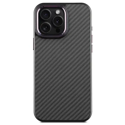 iPhone 14 Pro Mobilskal MagSafe Aramid Fiber TPU - Lila (Lila)