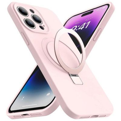 iPhone 14 Pro Mobilskal Magsafe Liquid Silikon - Rosa
