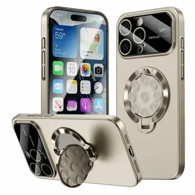 iPhone 14 Pro Mobilskal Magsafe Sugkopphållare Kickstand - Titan