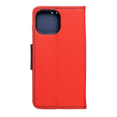 iPhone 14 Pro Plånboksfodral Fancy Eco Läder Röd