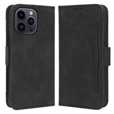 iPhone 14 Pro Plånboksfodral PU-Läder - Svart