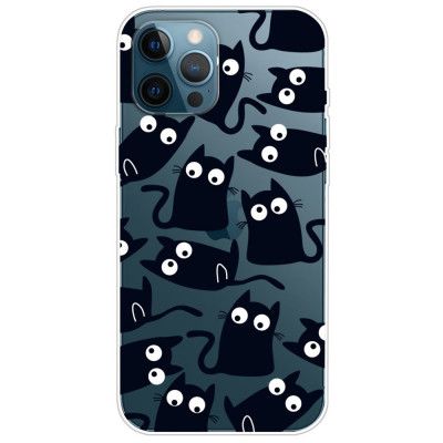 iPhone 14 Pro Skal Clear Design - Svart Cats
