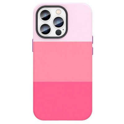 iPhone 14 Pro Skal Color Splicing - Rosa