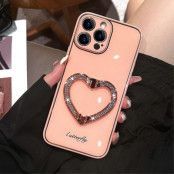 iPhone 14 Pro Skal Heart Kickstand - Rosa