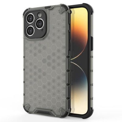 iPhone 14 Pro Skal Honeycomb Armored Hybrid - Svart