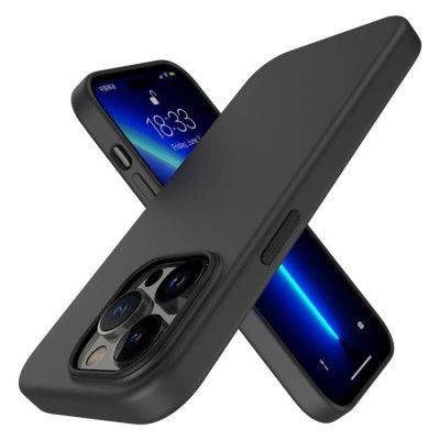 iPhone 14 Pro Skal Liquid Silicone - Svart