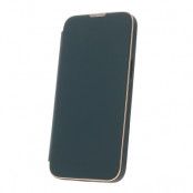 iPhone 14 Pro Skal Smart Guldram Magnetfodral Mörkgrön