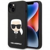 Karl Lagerfeld iPhone 14 Plus Skal Czarny Silicone Karl`s Head - Svart