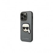 Karl Lagerfeld iPhone 14 Pro Fodral Saffiano Silver