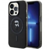 Karl Lagerfeld iPhone 14 Pro Mobilskal Magsafe IML Ikonik - Svart