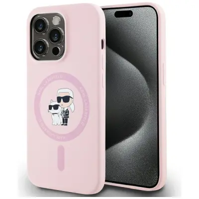 Karl Lagerfeld iPhone 14 Pro Mobilskal MagSafe MagSafe Silikon - Rosa