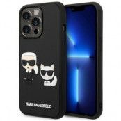 Karl Lagerfeld iPhone 14 Pro Skal Karl & Choupette Ikonik 3D - Svart