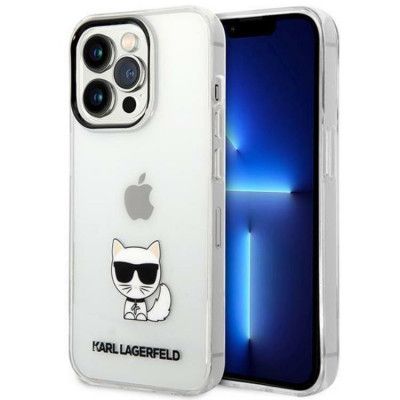 Karl Lagerfeld iPhone 14 Pro Skal Transparent Choupette Body