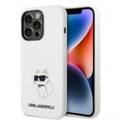 Karl Lagerfeld Magsafe iPhone 14 Pro Skal Choupette Silicone - Vit