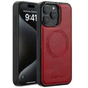 LC.IMEEKE iPhone 14 Pro Fodral KonstLäder - Röd
