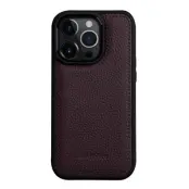 MELKCO iPhone 14 Pro Fodral Äkta Läder + Mikrofiber + PC Lila