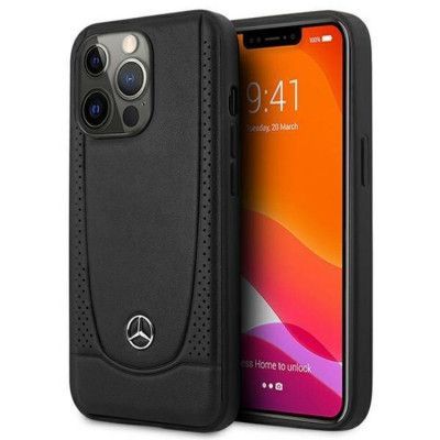 Mercedes iPhone 14 Pro Skal Läder Urban Bengale - Svart