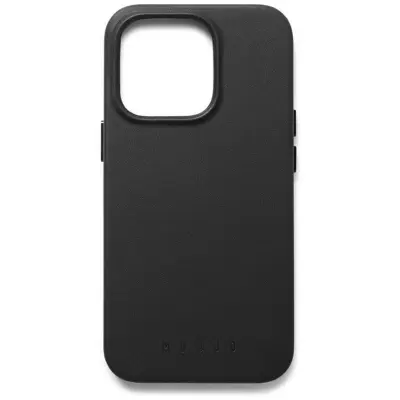 Mujjo Full Leather Case (iPhone 14 Pro) - Svart