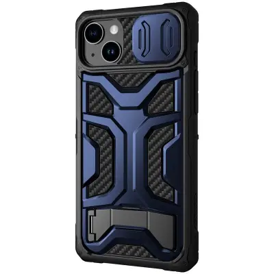 NILLKIN Adventurer Pro iPhone 14 Plus Mobilskal Blå med Kickstand