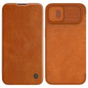 Nillkin iPhone 14 Plånboksfodral Qin Pro Läder - Brun