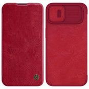 Nillkin iPhone 14 Plånboksfodral Qin Pro Läder - Röd