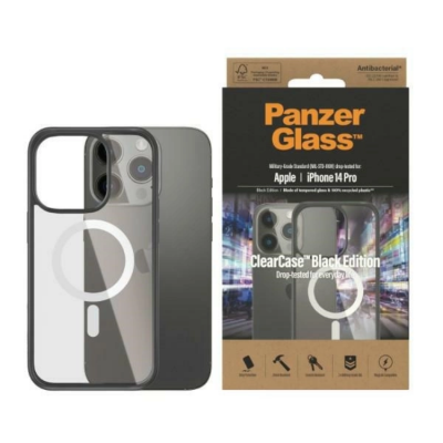 PanzerGlass iPhone 14 Pro Mobilskal Magsafe - Transparent/Svart