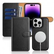 Puloka iPhone 14 Pro Plånboksfodral Magsafe 2in1 Detachable - Svart