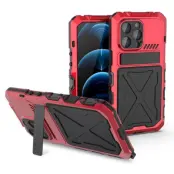 R-JUST Mobilskal till iPhone 14 Pro , Stöttålig Silikon + Metall, Röd