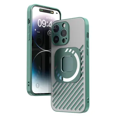 R-JUST SJ55 iPhone 14 Pro Mobilskal TPU+PC+Metal Grön