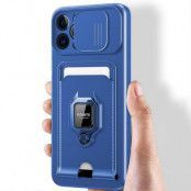 Rzants iPhone 14 Pro Skal Ring Korthållare - Blå