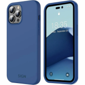 SiGN iPhone 14 Pro Skal Liquid Silicone - Havsblått